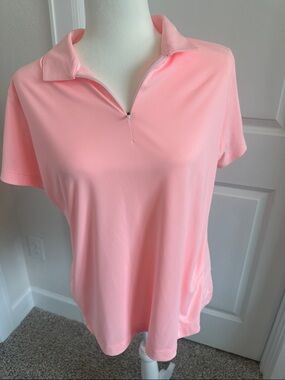 Slazenger Women's Light Pink Zip-Notch Polo